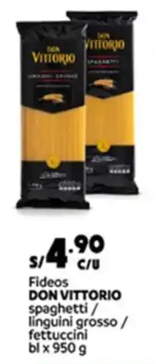 Plaza Vea Don vittorio fideos spaghetti/ linguini grosso / fettuccini bl oferta
