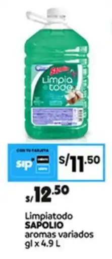 Plaza Vea Sapolio limpiatodo aromas variados gl oferta
