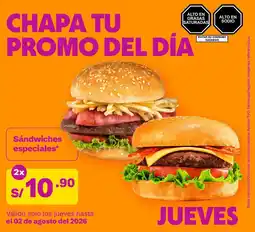 Tambo Sándwiches especiales oferta