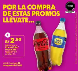 Tambo Coca-cola/ inca kola agrega una regular/ sin azúcar oferta