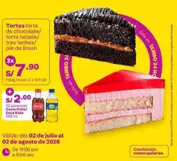 Tambo Tortas torta de chocolate/ torta helada/ tres leches/ pie de limon oferta