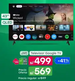 Tottus Jvc smart tv 43" oferta