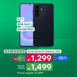 Tottus Samsung smartphone galaxy A57 oferta