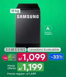 Tottus Samsung lavadora ecobubble oferta