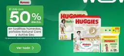 Tottus Huggies toallitas húmedas, pañales natural care oferta