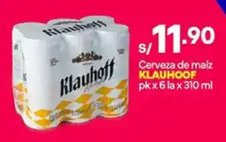 Plaza Vea Klauhoof cerveza de maíz oferta