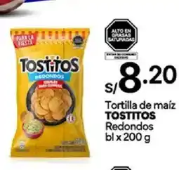 Plaza Vea Tostitos tortilla de maíz redondos bl oferta
