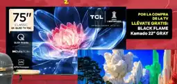 Plaza Vea Tcl tv 75' qled smart google tv 75t6c oferta