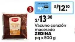 Plaza Vea Zedina vacuno corazón macerado pq oferta