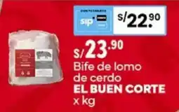 Plaza Vea El buen corte bife de lomo de cerdo oferta