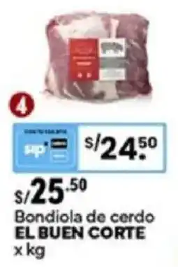 Plaza Vea El buen corte bondiola de cerdo oferta