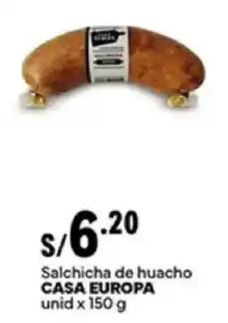 Plaza Vea Casa europa salchicha de huacho oferta