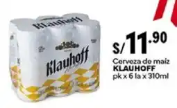 Plaza Vea Klauhoff cerveza de maíz oferta