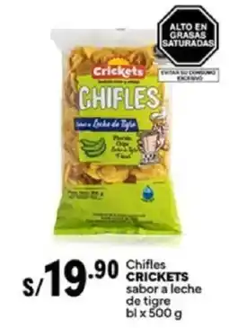 Plaza Vea Crickets chifles sabor a leche de tigre bl oferta