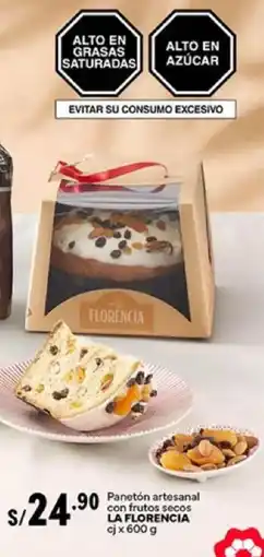 Plaza Vea La florencia panetón artesanal con frutos secos cj oferta