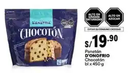 Plaza Vea D'onofrio panetón chocotón bl oferta