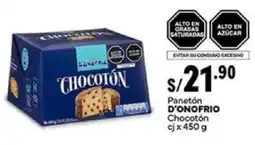 Plaza Vea D'onofrio panetón chocotón cj oferta