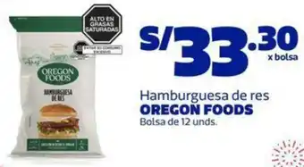 Oregon foods hamburguesa de res bolsa