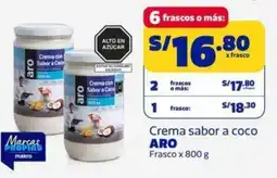 Makro Aro crema sabor a coco frasco oferta