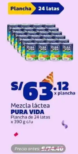 Makro Pura vida mezcla láctea plancha oferta