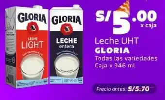 Gloria leche uht todas las variedades caja