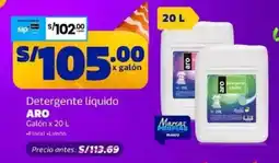 Makro Aro detergente líquido galón oferta