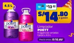 Makro Poett limpiador fragancias variadas galón oferta