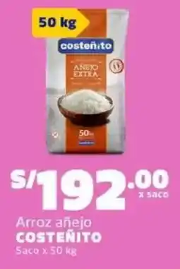 Makro Costenito arroz añejo saco oferta