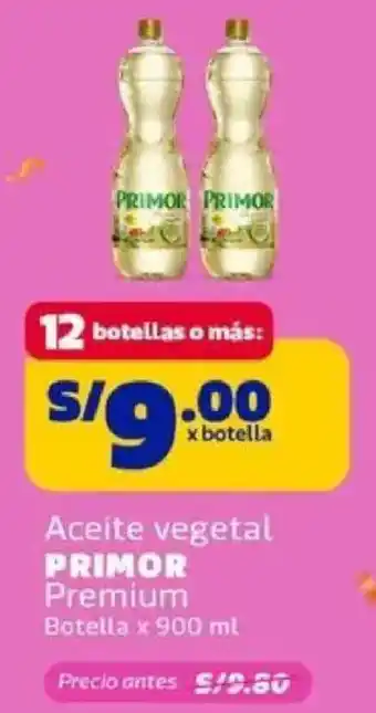 Primor premium aceite vegetal botella