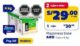 Makro Aro mayonesa base caja oferta