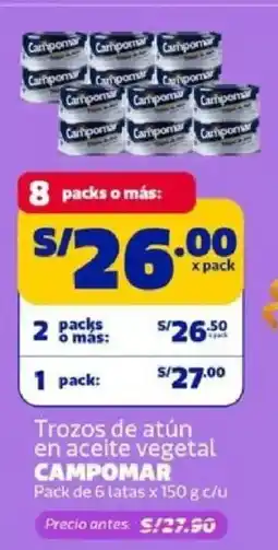 Makro Campomar trozos de atún en aceite vegetal oferta