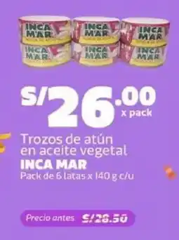 Makro Inca mar trozos de atún en aceite vegetal oferta