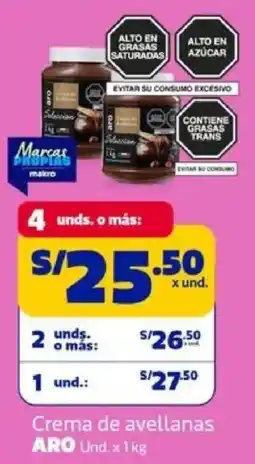Makro Aro crema de avellanas oferta