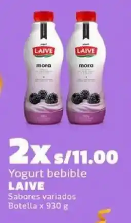 Makro Laive yogurt bebible sabores variados botella oferta