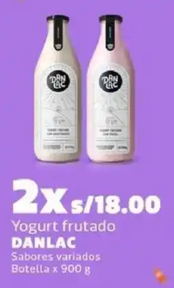 Makro Danlac yogurt frutado sabores variados botella oferta