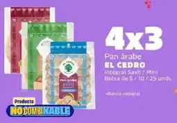 Makro El cedro pan árabe integral sash / mini bolsa oferta