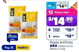 Makro ARO Papas prefritas Crinkle oferta