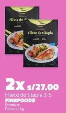 Makro Finefoods filete de tilapia 3-5 premium bolsa oferta