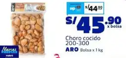Makro Aro choro cocido 200-300 bolsa oferta