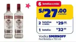 Makro Smirnoff vodka red botella oferta