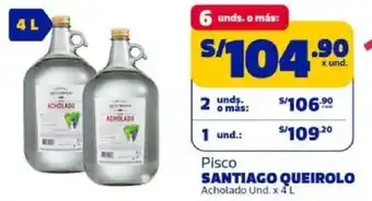 Makro Santiago queirolo pisco acholado oferta