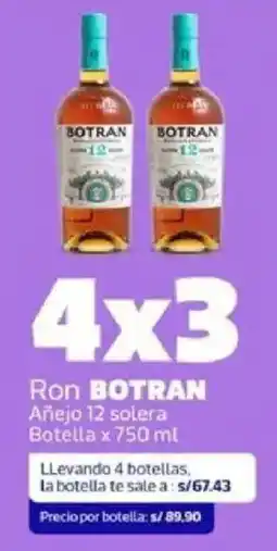 Makro Botran ron añejo 12 solera botella oferta