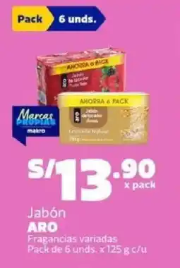 Makro Aro jabón fragancias variadas oferta