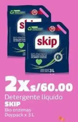Makro Skip detergente líquido bio enzimas doypack oferta
