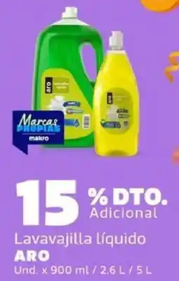 Makro Aro lavavajilla líquido oferta