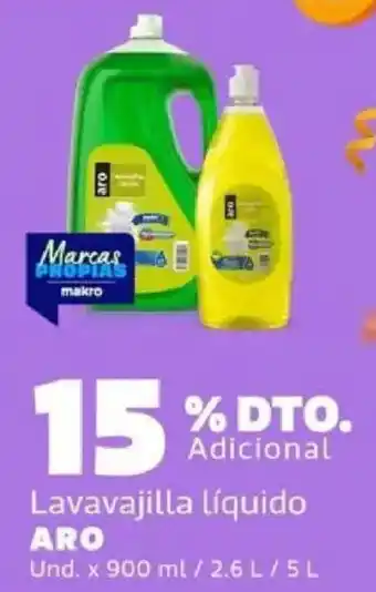 Makro Aro lavavajilla líquido oferta