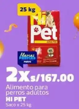 Makro Hi pet alimento para perros adultos saco oferta