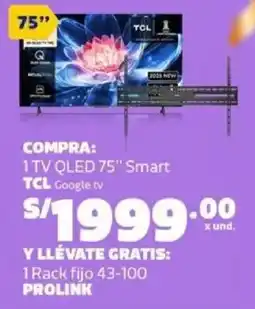 Makro TCL smart tv 75" oferta