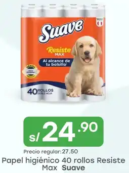 Tottus Papel higiénico 40 rollos Resiste Max Suave oferta