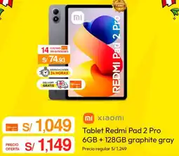 Metro Xiaomi Tablet Redmi Pad 2 Pro 6GB + 128GB graphite gray oferta